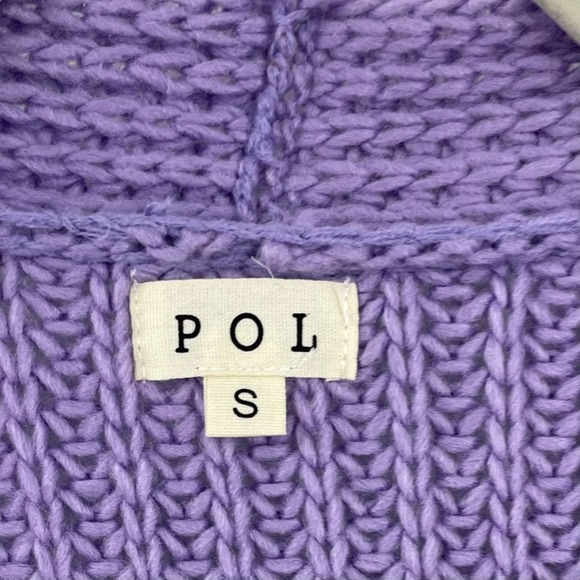 POL S Caroline Cardigan Lavender SMST78 Balloon Sleeve Long Line - Picture 5 of 8